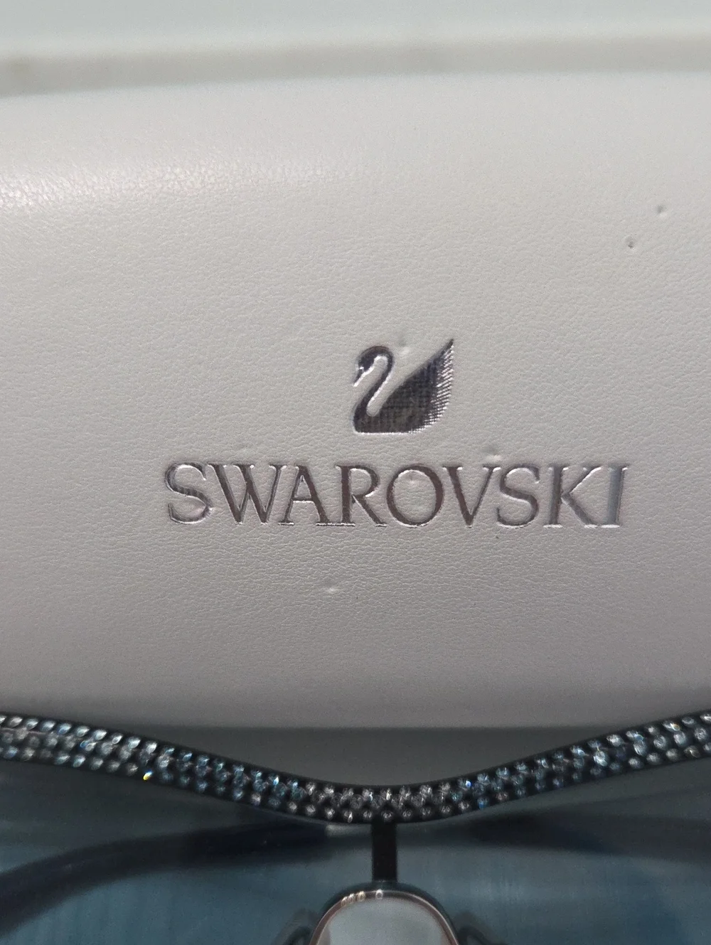 Swarovski Blue Crystal-Trim Cat Eye Sunglasses